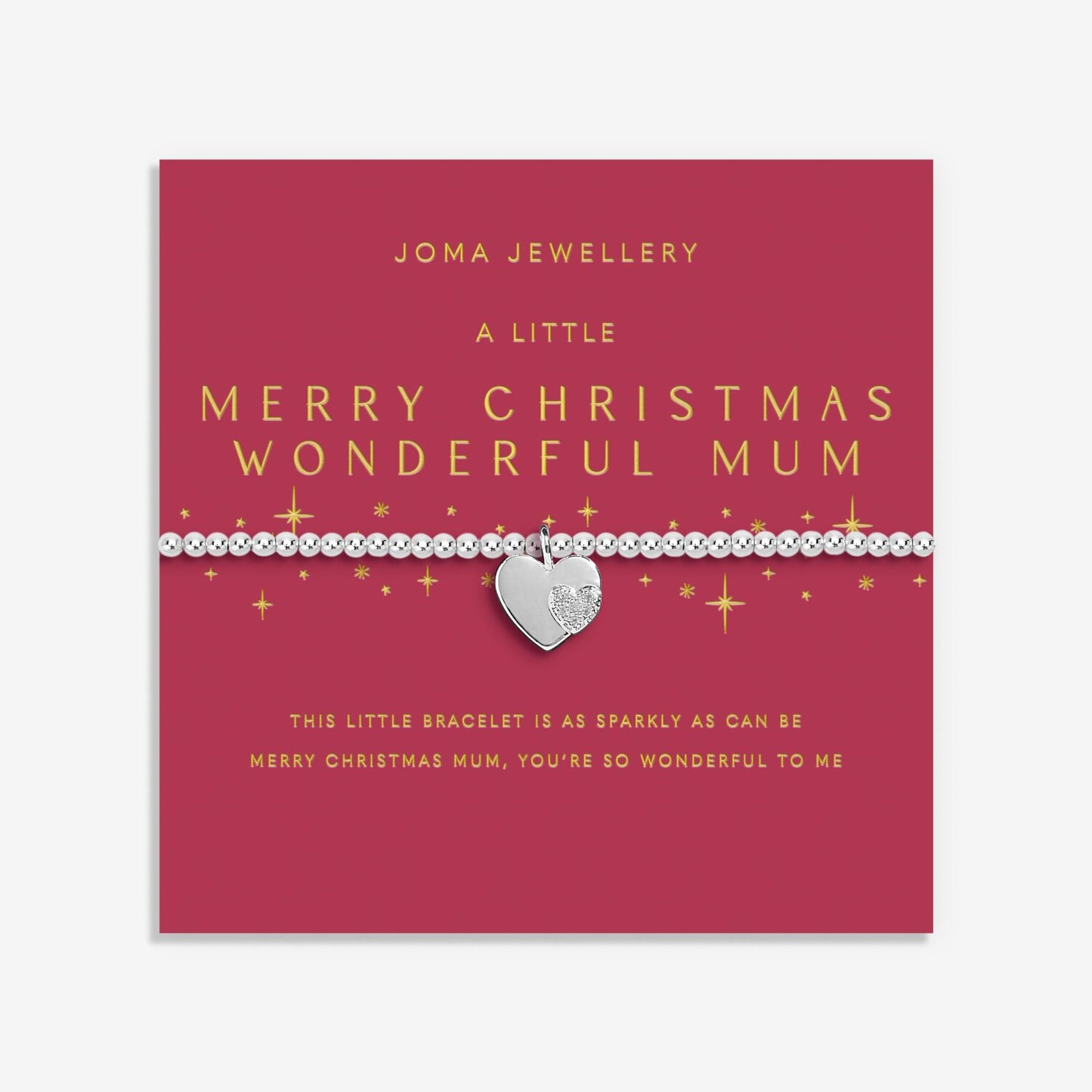 Christmas A Little 'Merry Christmas Wonderful Mum' Bracelet