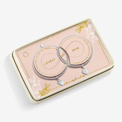 Mother's Day Infinity 'Lovely Mum' Linked Bracelets