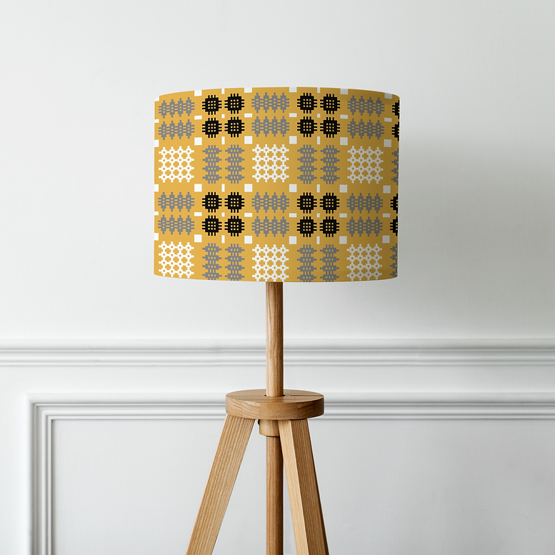 Handmade Mustard Tapestry Lampshade