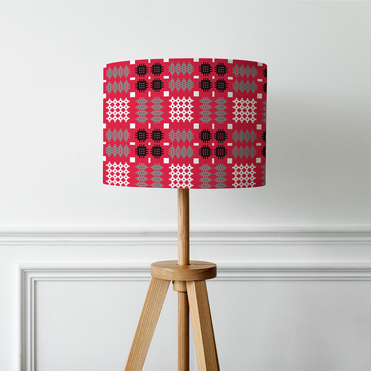 Handmade Red Tapestry Lampshade