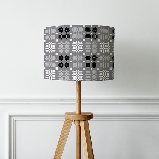 Handmade Grey Tapestry Lampshade