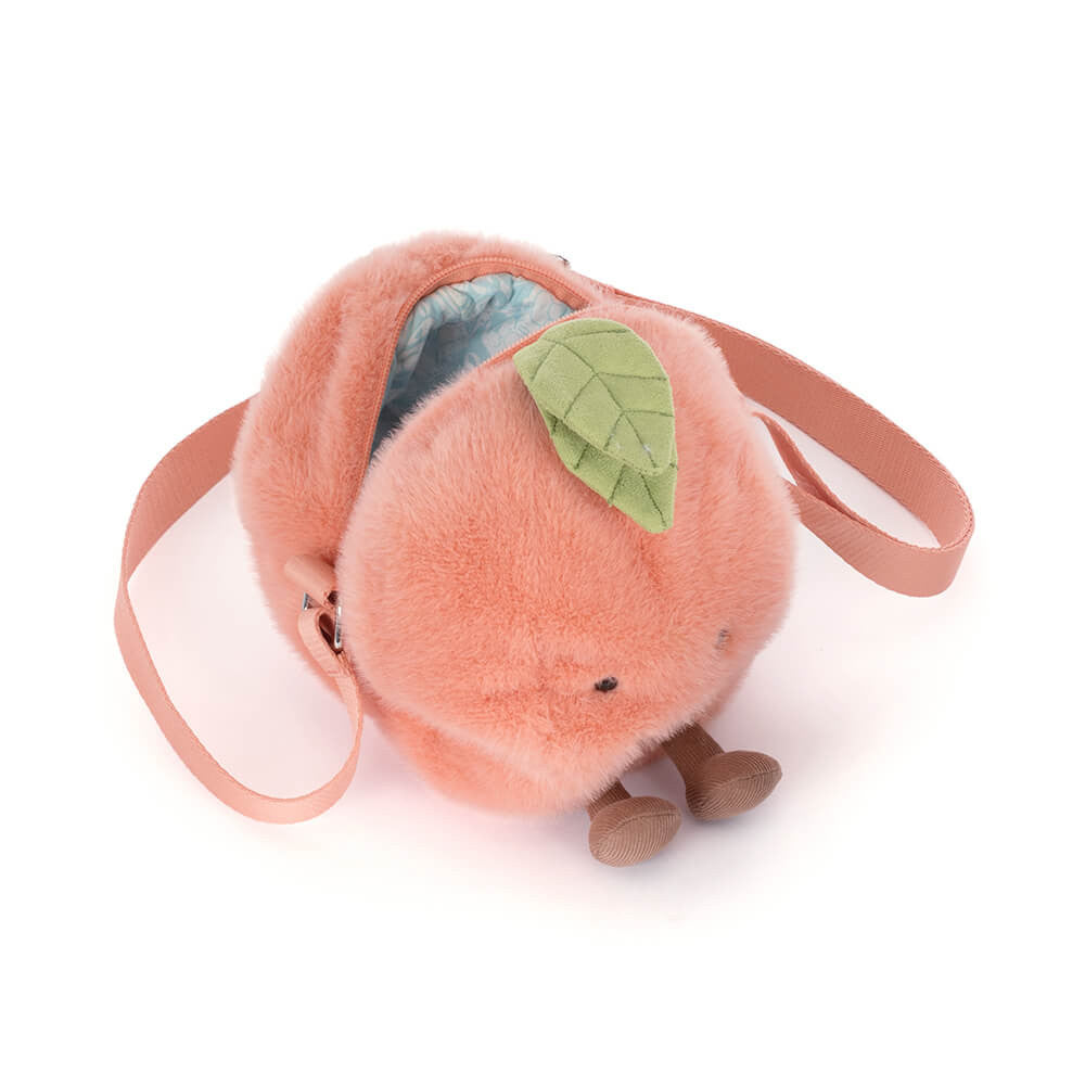 Amuseables Peach Shoulder Bag By Jellycat