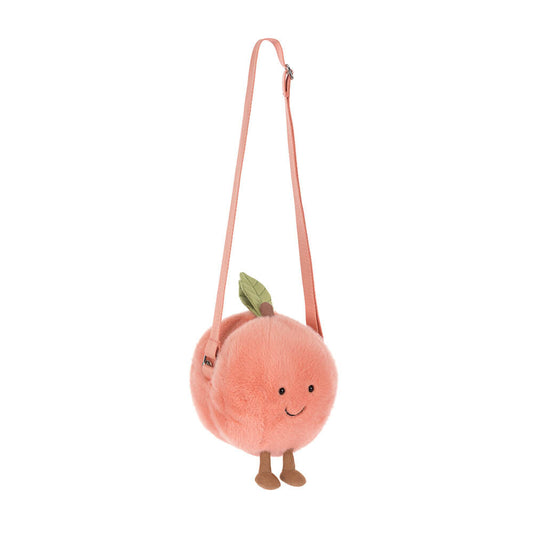 Amuseables Peach Shoulder Bag By Jellycat
