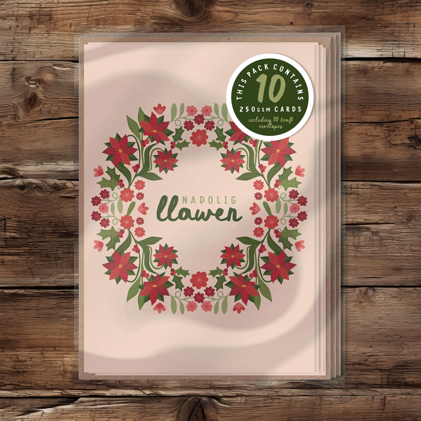 Christmas Card Pack Berry Wreath