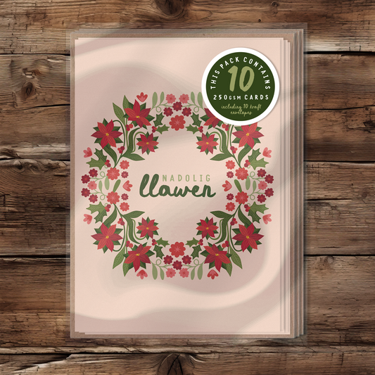 Christmas Card Pack Berry Wreath