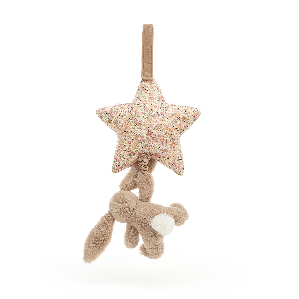 Blossom Bea Beige Bunny Musical Pull By Jellycat