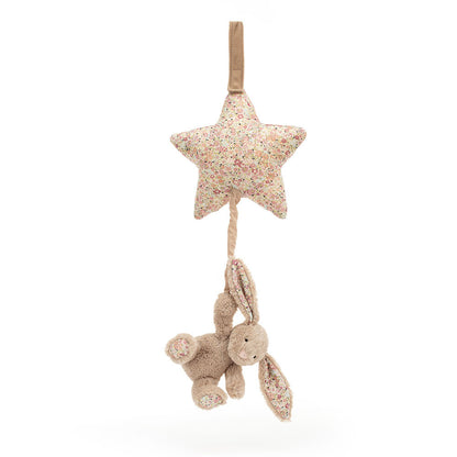 Blossom Bea Beige Bunny Musical Pull By Jellycat