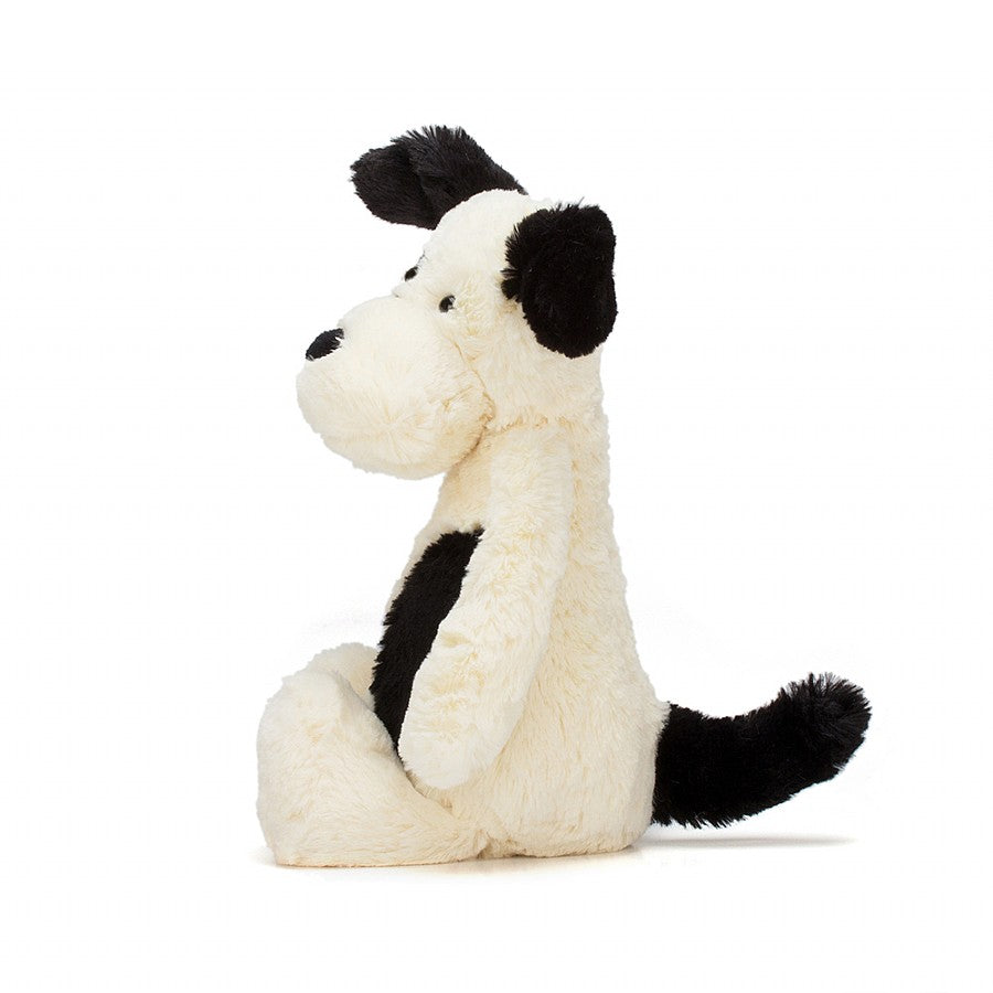 Medium Bashful Black and Cream Puppy by jellycat