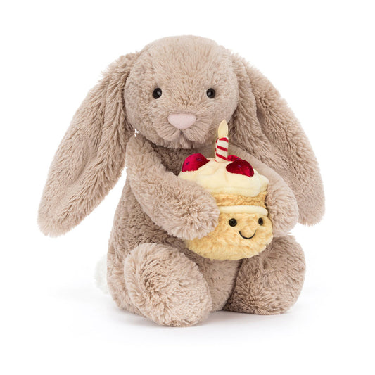 Bashful Beige Bunny 'Birthday' By Jellycat