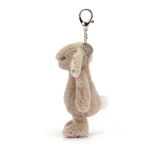 Blossom Beige Bunny 'Petal' Bag Charm By Jellycat