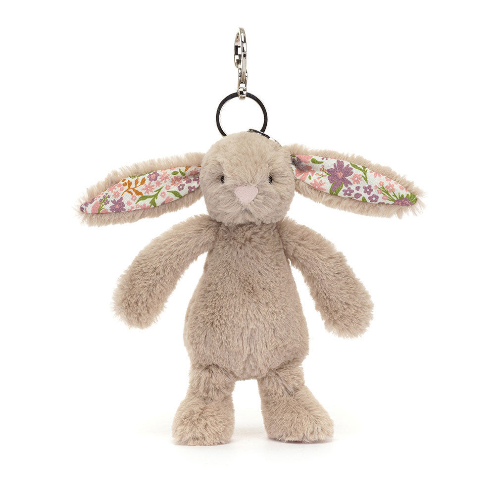 Blossom Beige Bunny 'Petal' Bag Charm By Jellycat