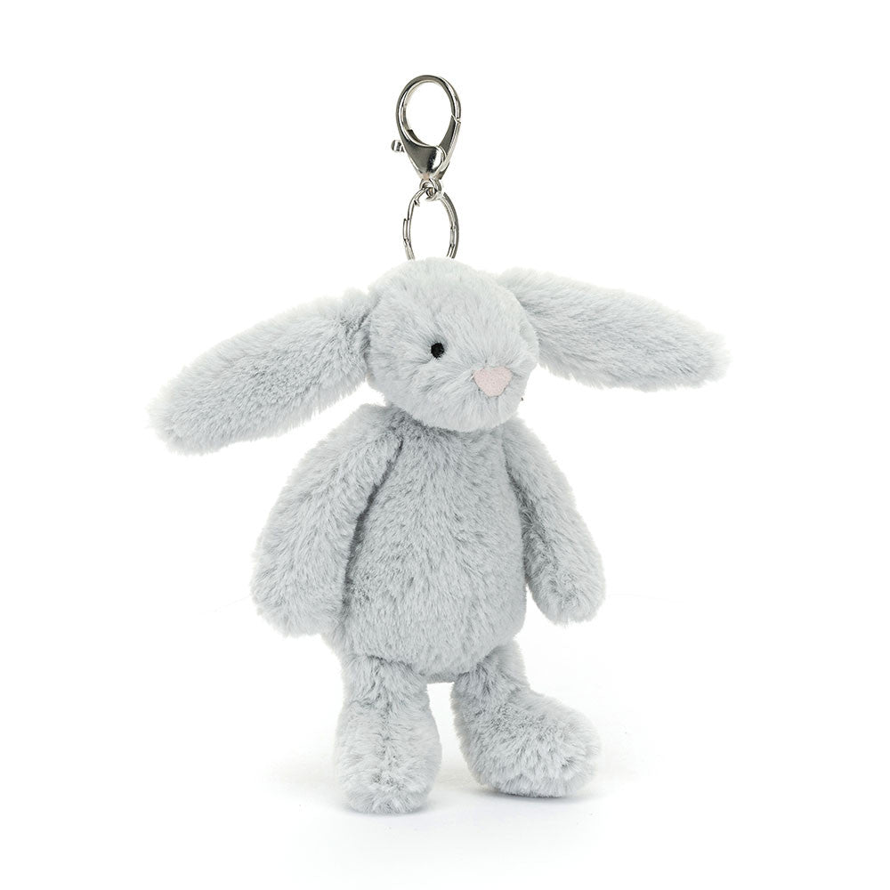 Bashful Silver Bunny Bag Charm By Jellycat