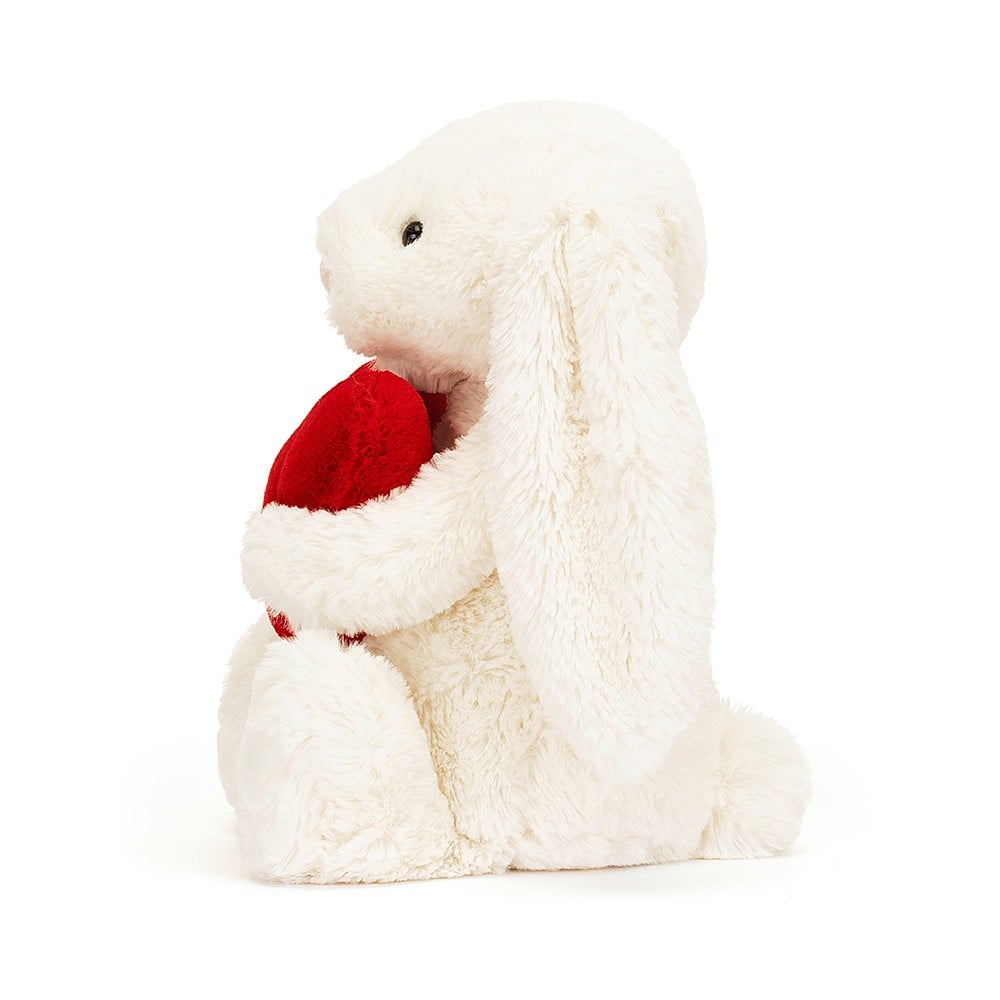 Medium Bashful Red Love Heart Bunny by Jellycat