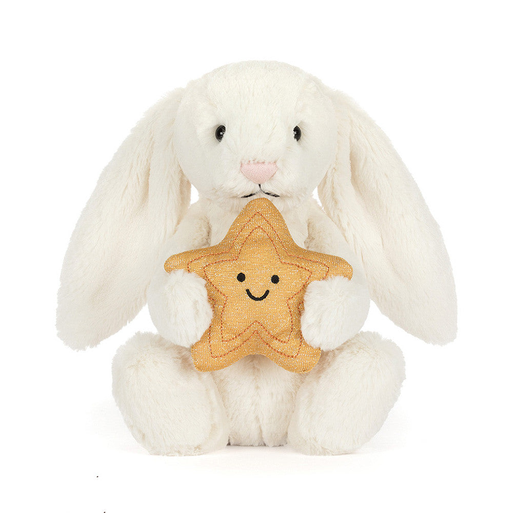 Cream Bunny with Star By Jellycat