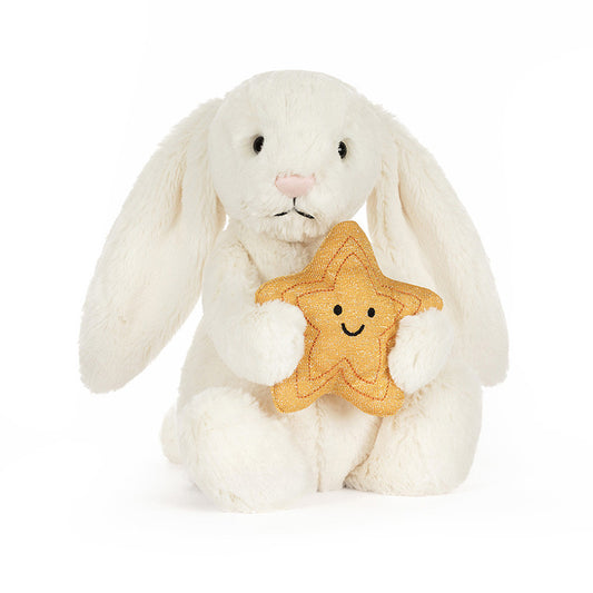 Cream Bunny with Star By Jellycat