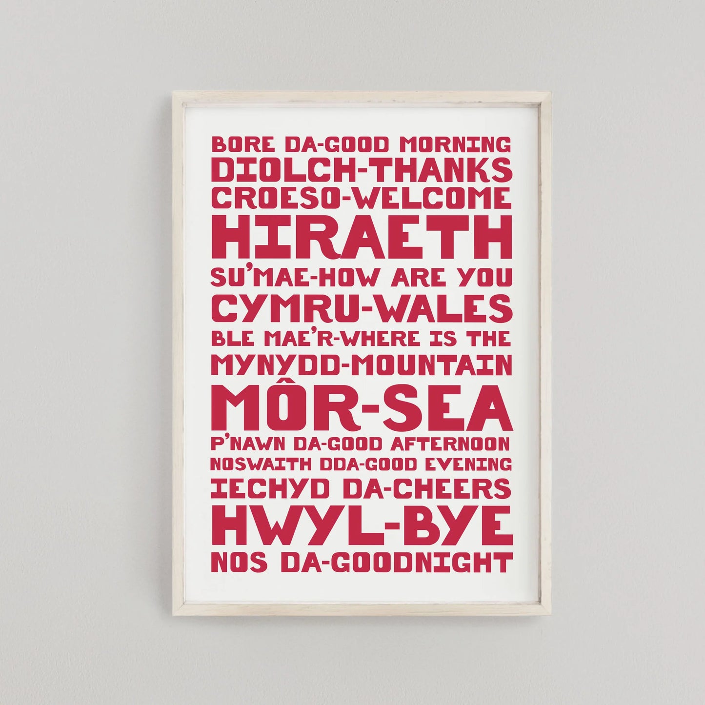 Welsh Words Art Print By Pluen