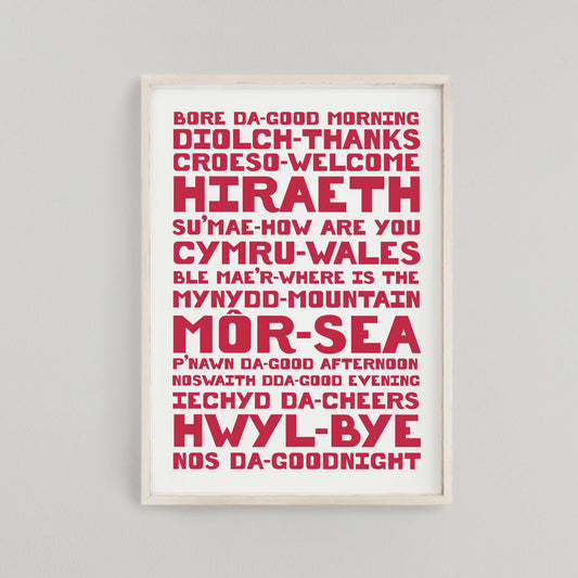 Welsh Words Art Print By Pluen
