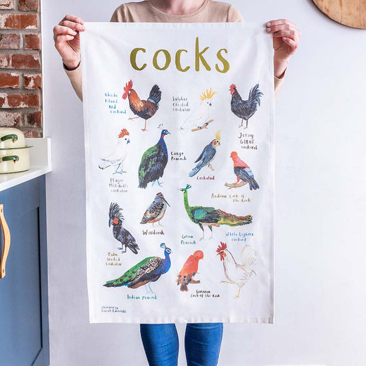 Cocks Bird Tea Towel