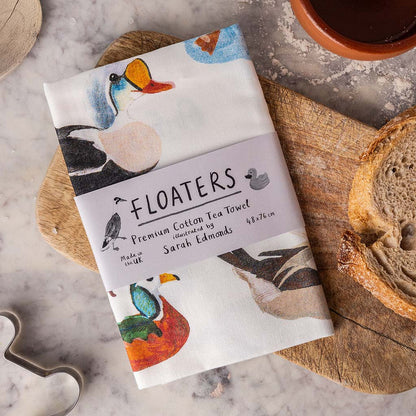 Floaters Design Tea Towel