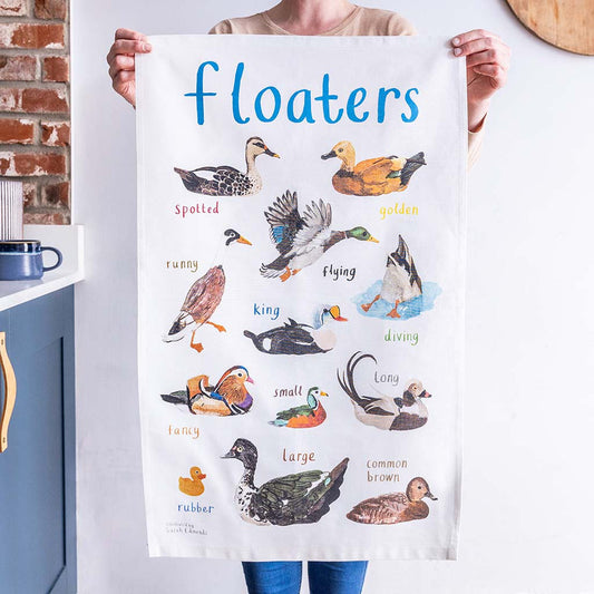 Floaters Design Tea Towel