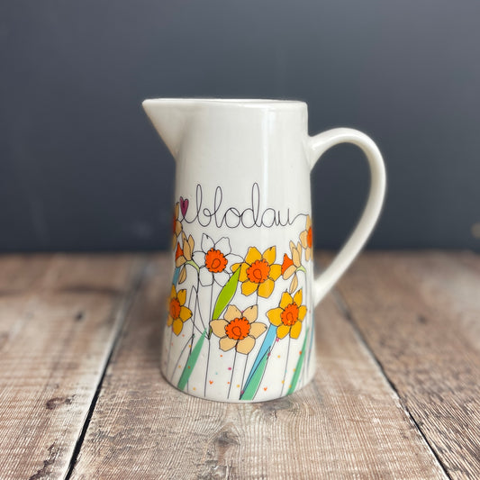 Large Daffodil Blodau Jug