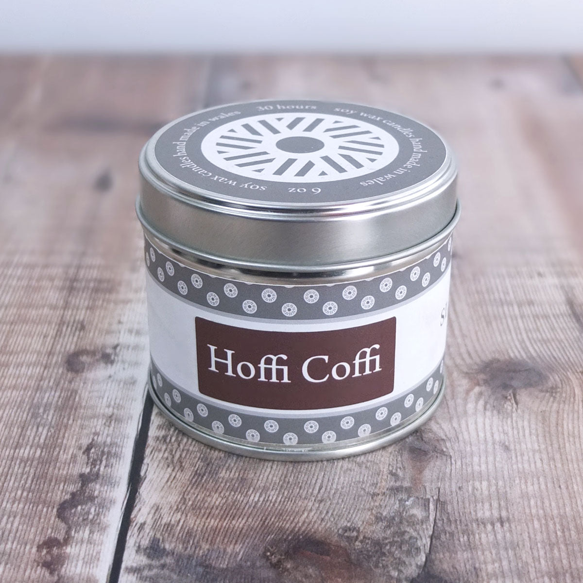 Hoffi Coffi Welsh Tin Candle By Slate House