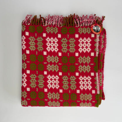 Red & Green Tapestry Throw By Rock Mill
