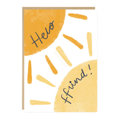 Helo Ffrind Greetings Card
