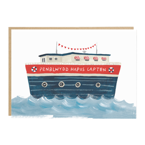 Penblwydd Hapus Boat Card