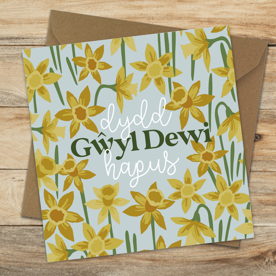 Dydd Gwyl Dewi Hapus Daffodil Card