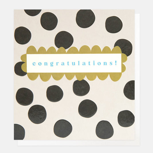 Congratulations Mono Spot Card