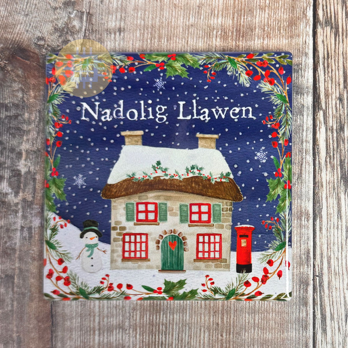 Large Christmas House Coaster