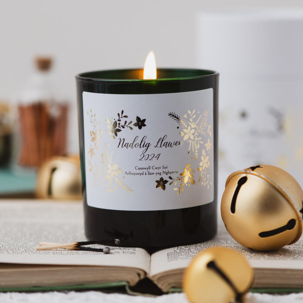 Nadolig Llawen Welsh Candle