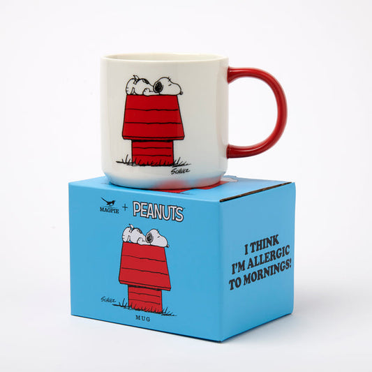 Peanuts Allergic Mornings Mug