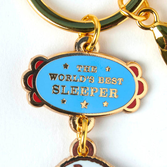 Peanuts World's Best Sleeper Keyring