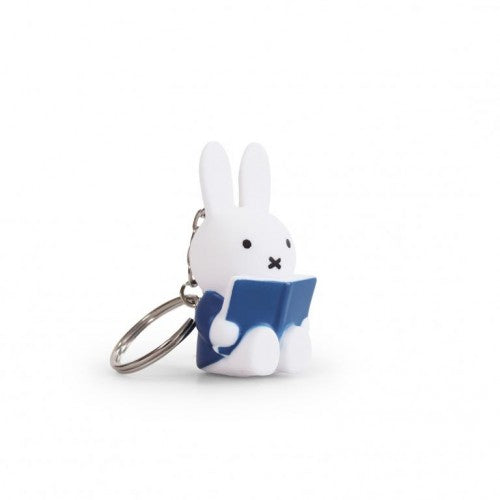 Miffy With Book Keyring - Blue