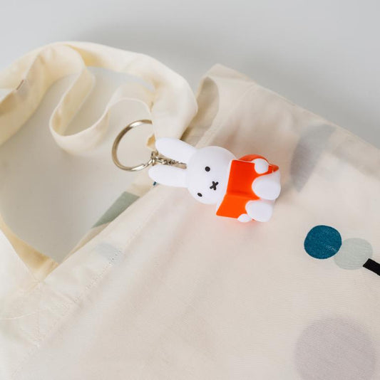 Miffy With Book Keyring - Red