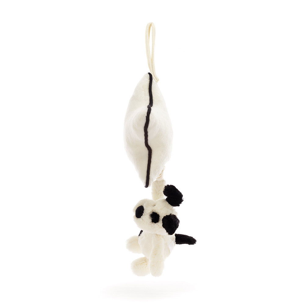 Bashful Black & Cream Puppy Music Pull By Jellycat