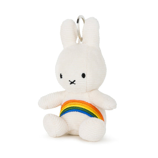 Miffy White With Rainbow Corduroy Keychain ECO