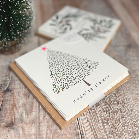 8 Pack Nadolig Llawen Christmas Cards