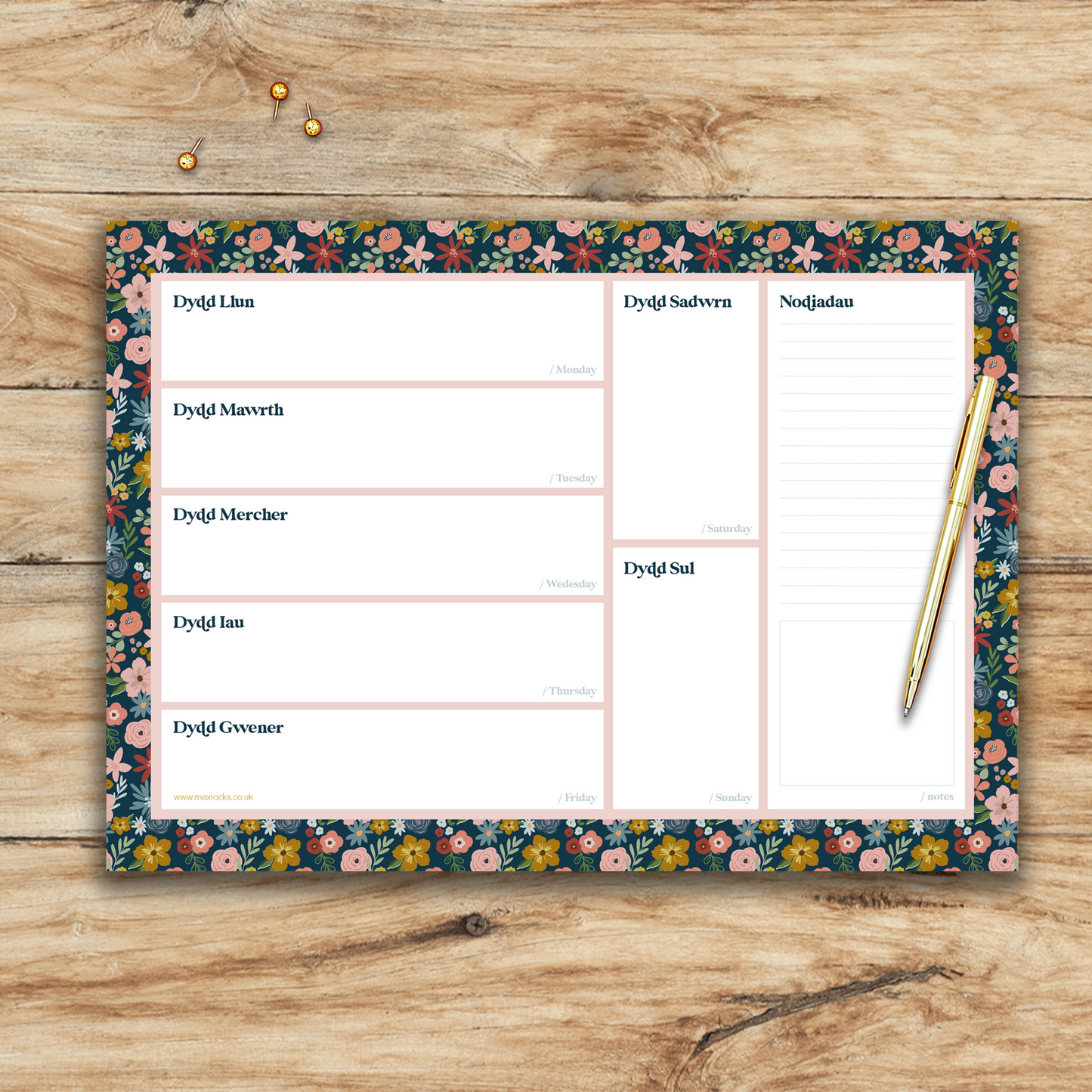 Wythnos Yma/ This Week Notepad