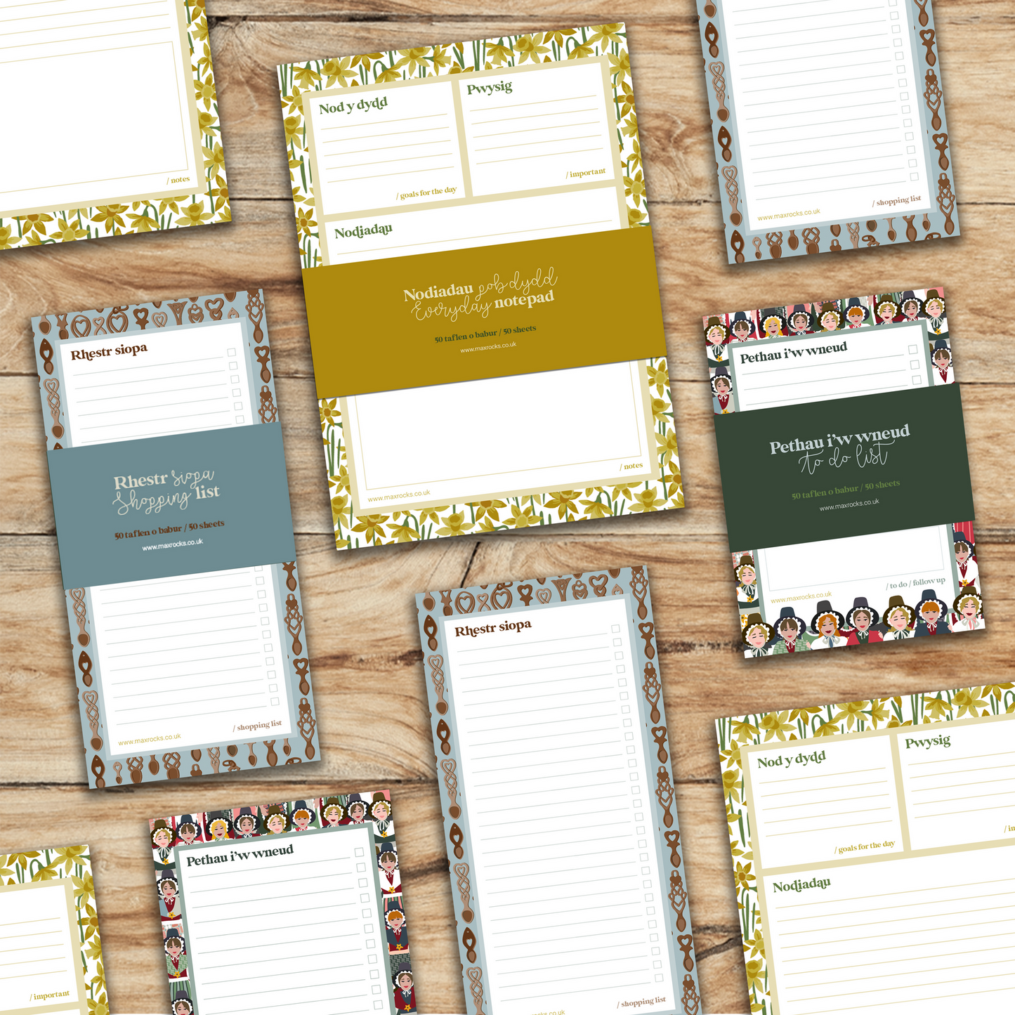 Nodiadau Pob Dydd/ Everyday Daffodil Notepad