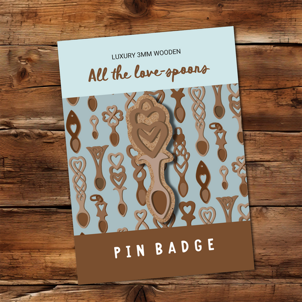 All Lovespoon Pin Badge By Max Rocks
