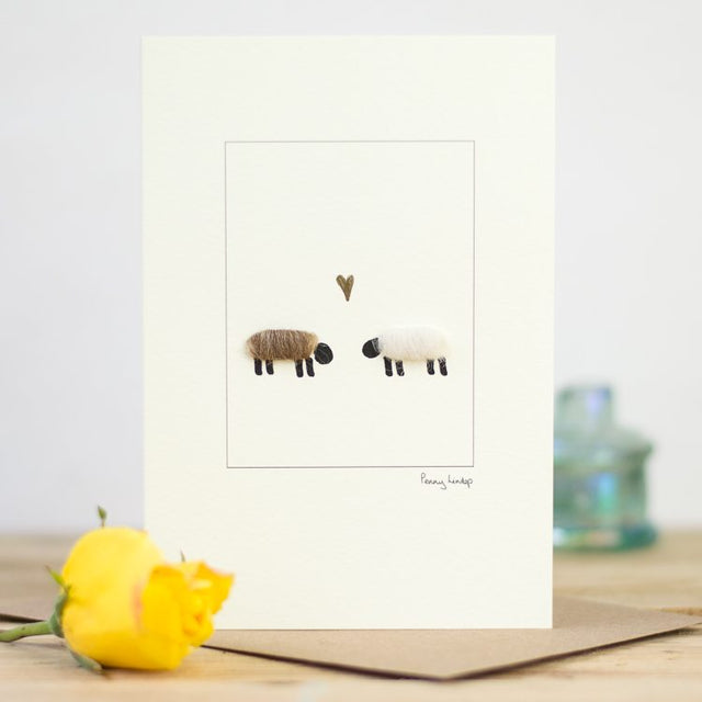 Sheep in Love Card