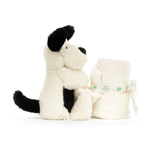 Bashful Black & Cream Puppy Soother By Jellycat