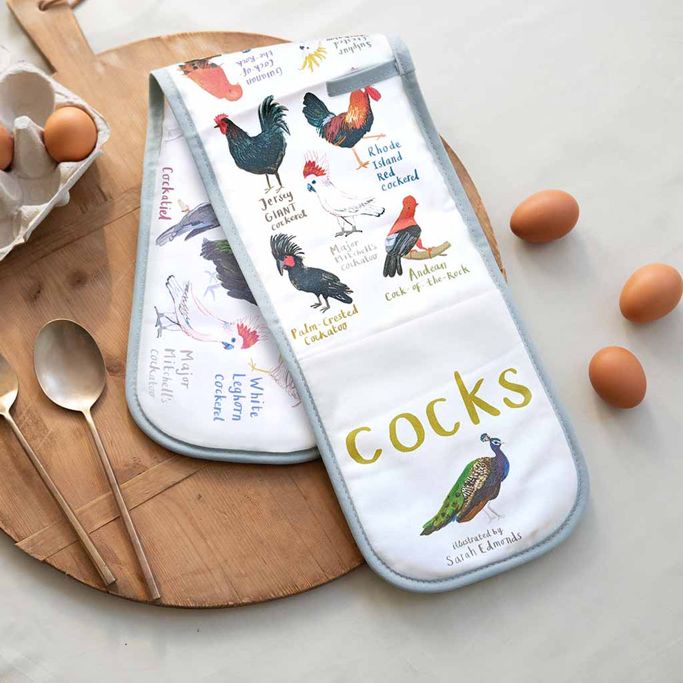 Cocks Bird Design Oven Glove