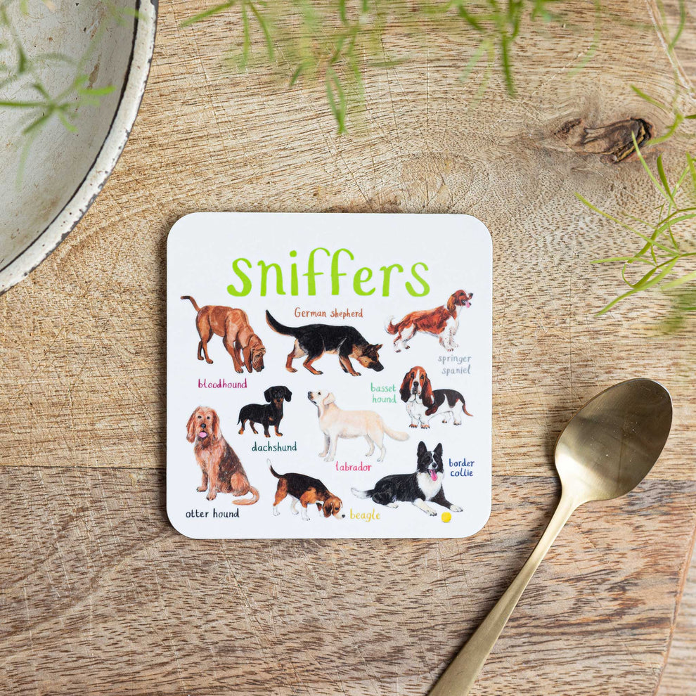 Sniffers Dog Pun Coaster