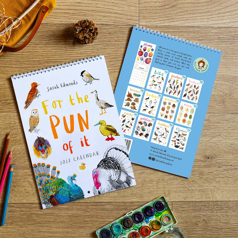 2027 'For The Pun Of It' Wall Calendar - UK Edition