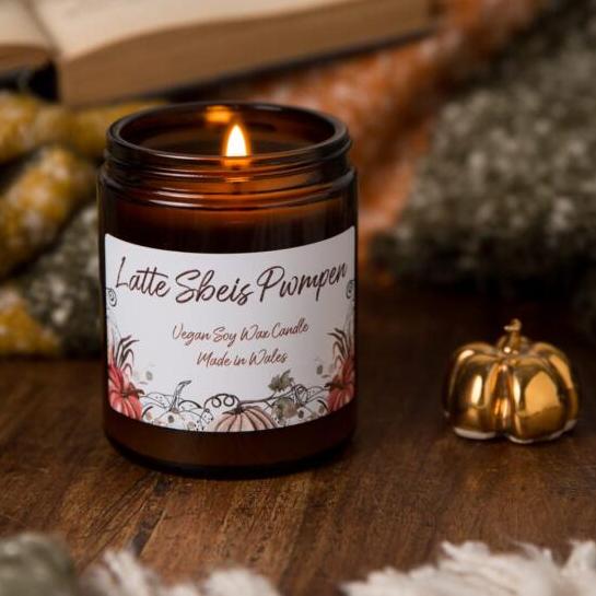 Welsh Pwmpen Sbeis Single Wick Candle