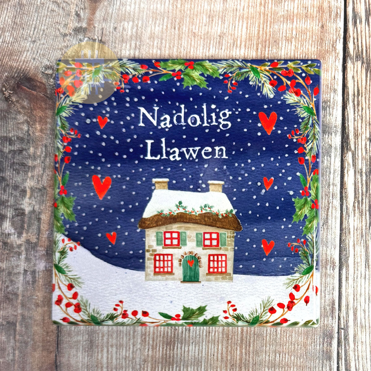 Small Christmas House Coaster